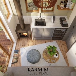 10'x12' Tiny Classical Cabin House Plan : 1bed 1bath 120SF. (PDF ...