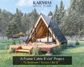 8'x10' A-Frame Cabin House Plan : 1 Bed Modern BarnHouse I Motel Hostel Airbnb Rental 80SF. (PDF Download) I Tiny Architectural Custom DIY