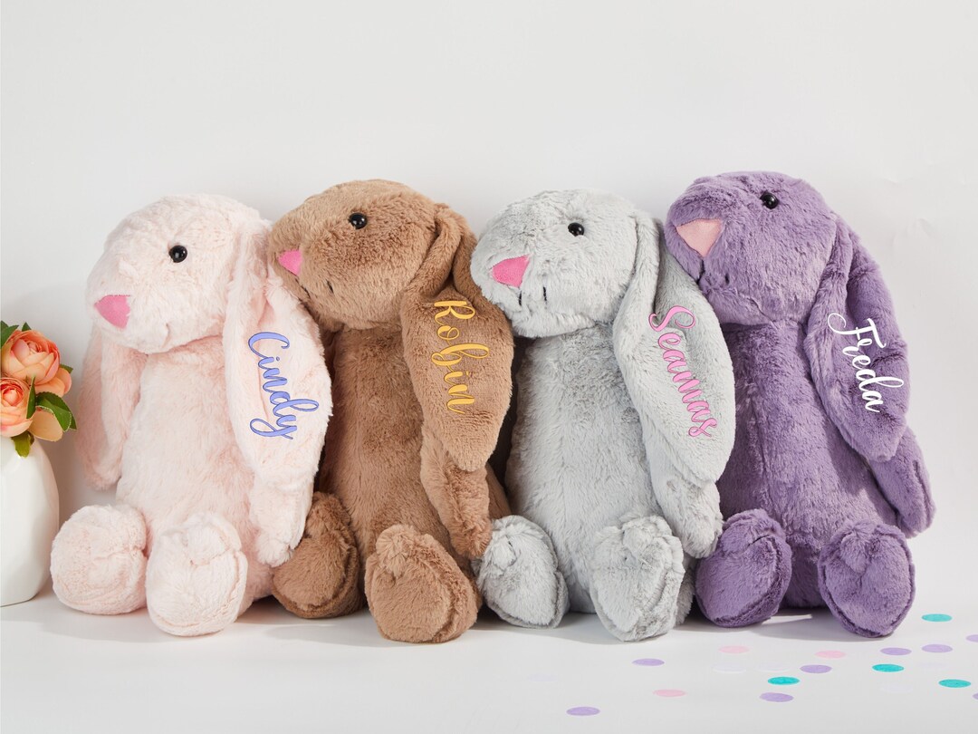 Easter Cuddly Plush Bunny Rabbit Custom Easter Bunny Name Etsy Australia