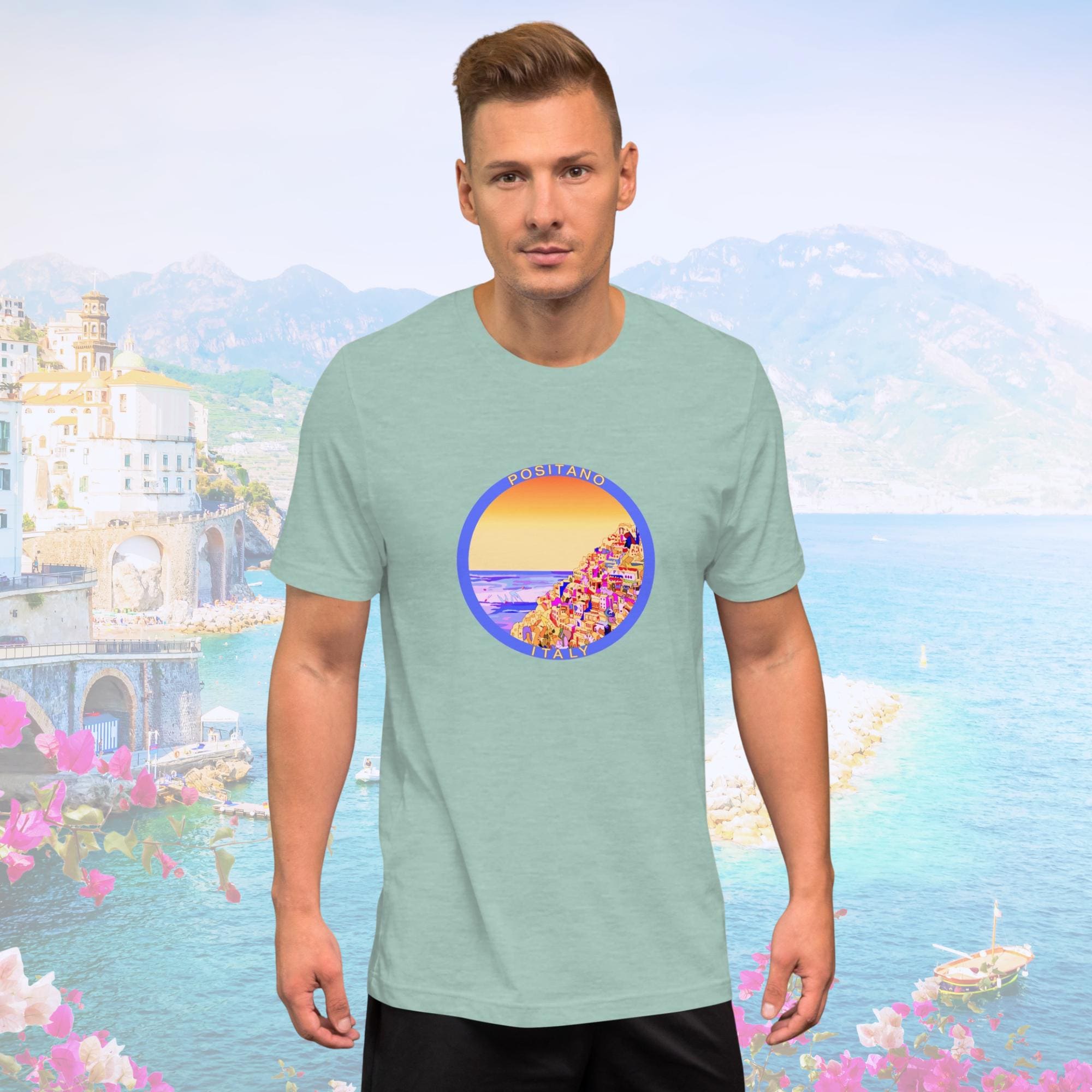 Positano Italy T-Shirt | Retro Amalfi Coast Graphic Tee | Summer Vacation Clothes