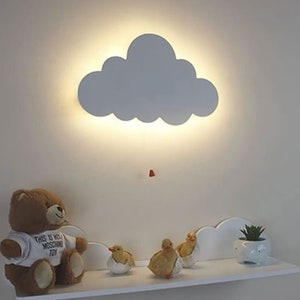 Nursery Wall Lights Cloud Night Light Customized Wooden Cloud Wall Light for Kids Room Night Lights for Babies Nursery Night Light