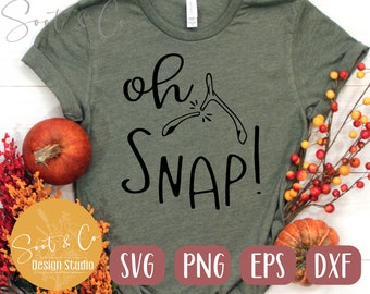 ¡Oh chasquido! svg, Acción de Gracias svg, Wishbone svg, SVG,PNG, EPS, Dxf, Descargar, Cricut