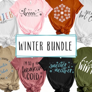 Winter SVG Bundle - Winter Shirt SVG für Cricut - Winter T-shirt svg bundle - Weihnachten Bundle - svg, pdf, dxf Digital Download