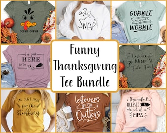 Funny Thanksgiving SVG Bundle – Shirt Designs, Cricut, Fall (Digital Download)