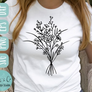 Wild Flowers Bouquet svg, Flower svg, flower bouquet svg, T shirt svg, SVG,PNG, EPS, Instant Download, Cricut