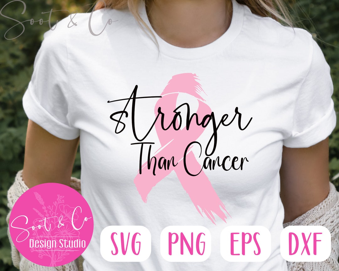 Stronger Than Cancer Svg Hope Svg Awareness Shirt Svg Pink - Etsy