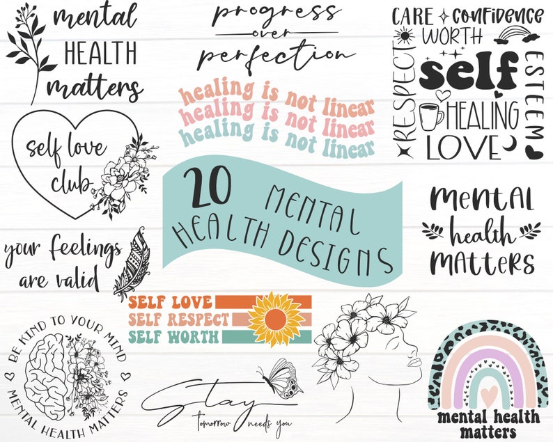 Mental Health Matters SVG - Big Bundle SVG File for Cricut - Mental ...