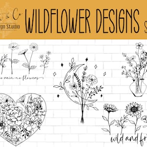 Wildflower SVG Bundle 2 - Wildflower SVG for Cricut - Wildflower bundle - svg, pdf, dxf, pdf - Digital Download