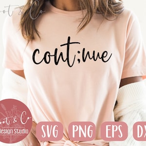 Mental Health Matters SVG - Continue semicolon Svg design - Mental Health Design Svg file for Cricut - You Matter SVG-Digital Download
