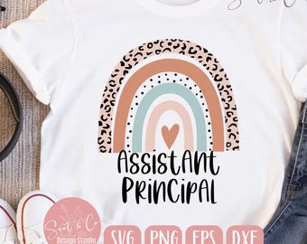 Assistant Principal svg, Assistant Principal Shirt svg, Assistant Principal Rainbow svg, SVG, png, eps, Dxf, Instant Download, Cricut