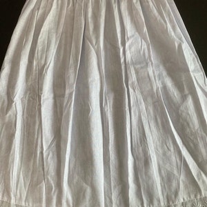 White Half Slip Anti Statics Petticoat 100%Cotton Handmade Underskirt Lightweight 40 in stock image 5