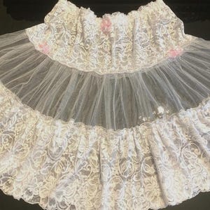 Sissy, Lace and Soft Net Slip Skirt-Cross Dresser-Pure White  Men, Women, Unisex , Party Style UK Size S-XL, UK Free Delivery