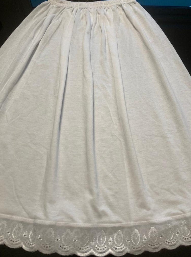 Soft Cotton Half Slip,Underskirt, Petticoat Lightweight,Pure White,Stretchy Lace Edged,UK free delivery 30 In Stock image 10