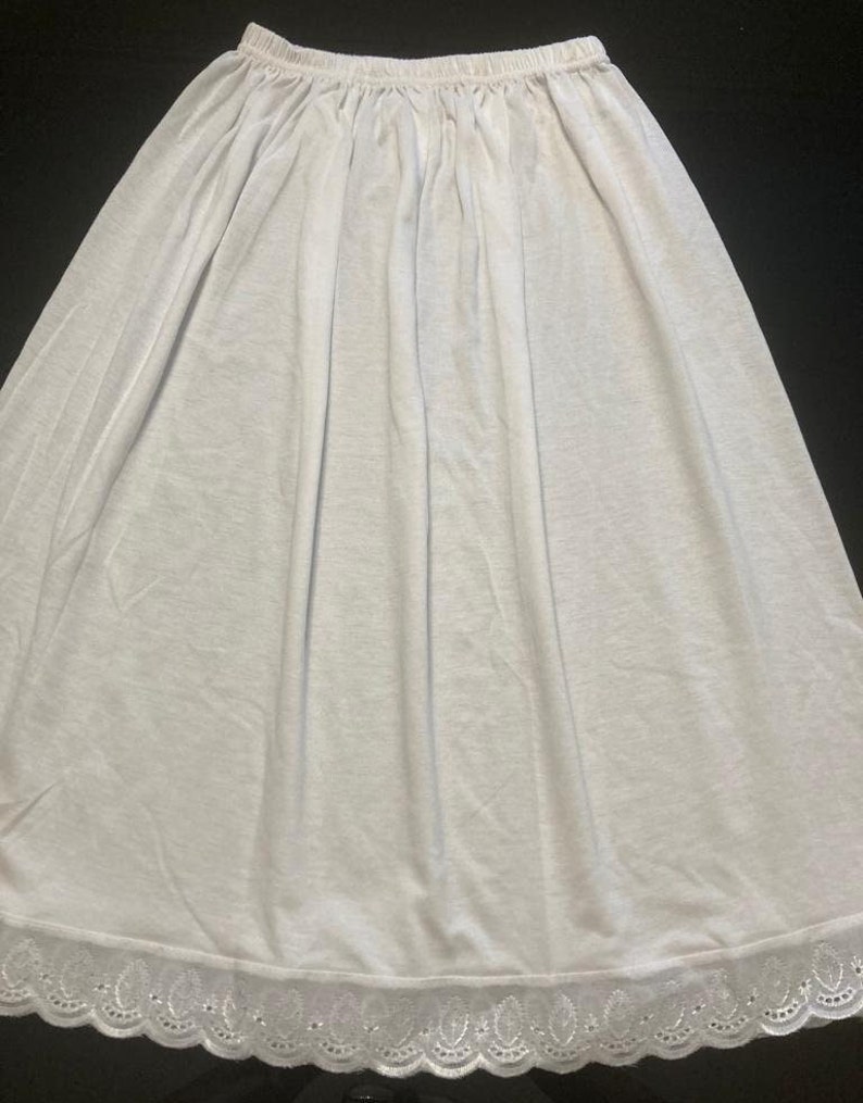 Soft Cotton Half Slip,Underskirt, Petticoat Lightweight,Pure White,Stretchy Lace Edged,UK free delivery 30 In Stock image 8