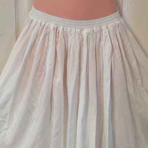 100% katoenen zachte zomer korte rok, strandrok, koele luchtige katoenen rok, comfortabele rok, mooie puur witte rok, lichtgewicht