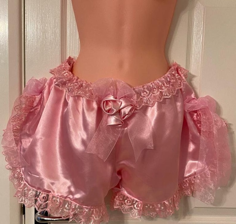 Sissy Baby Doll Silky Satin Camisole With French Style Knicker, Wedding Nighty Set, Satin Lingerie Set, women PJ Party, Gift, image 10