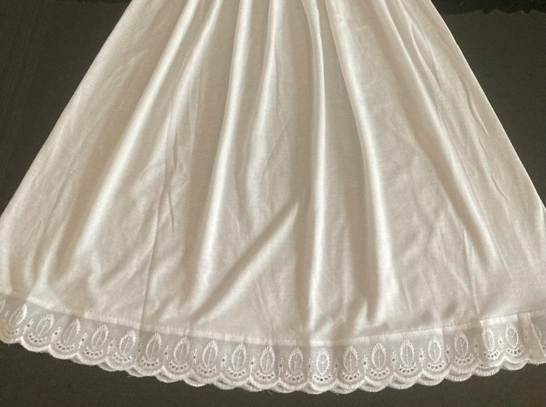 Soft Cotton Half Slip,Underskirt, Petticoat Lightweight,Pure White,Stretchy Lace Edged,UK free delivery 30 In Stock image 1