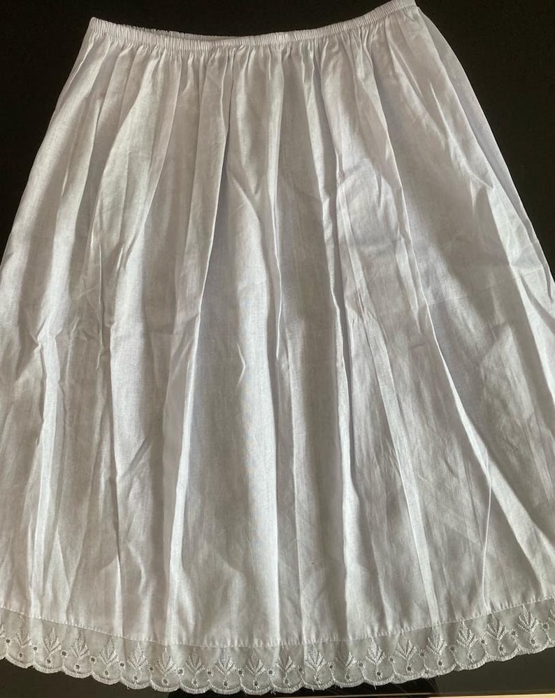 White Half Slip Anti Statics Petticoat 100cotton Handmade Etsy