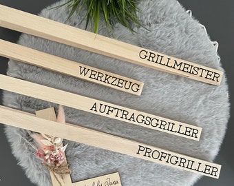 Grillzange mit Plott/ Grillen/ Grillparty/ Mitbringsel/ Geschenk