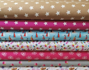 Cotton fabric by the meter various patterns warehouse sale