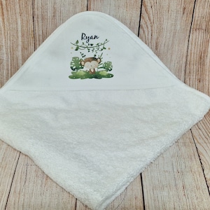 Baby bath towel hooded towel with desired name