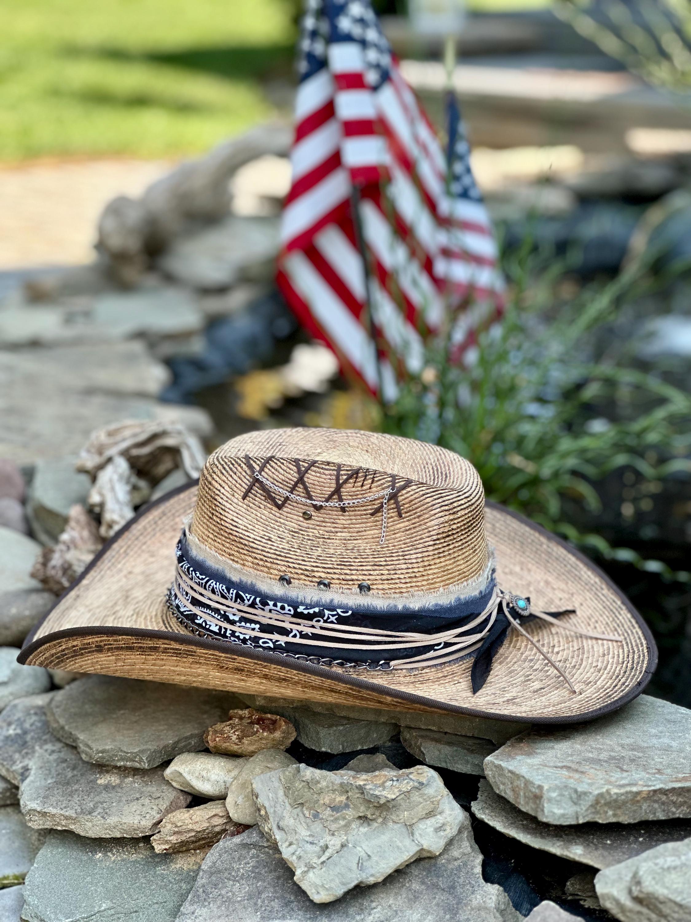 Jason Aldean Resistol Amarillo Sky Hat – Burned Crown, Bandana