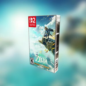 Zelda Tears of the Kingdom Nintendo Switch 2 Game Cart Cassette Case Original Variation