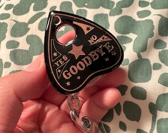 Ouija Board Planchette Badge Reel
