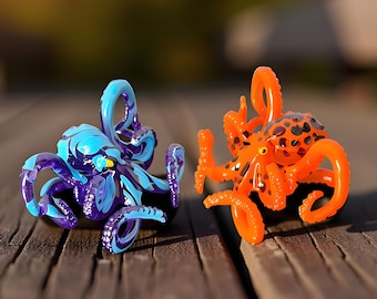 Octopus Figurine – Realistic Resin Miniature Sculpture – Hand-Painted Ocean Art – Aquarium and Desk Decor – Coastal Nautical Home Gift Idea
