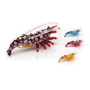 Sulawesi Shrimp Figurine – Realistic Resin Miniature – Handcrafted Mini Collectible – Colorful Aquarium, Home & Office Decor