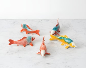 Asagi Koi Resin Figurine – Hand-Painted Mini Sculpture, 2–15 cm Options for Aquarium Decor