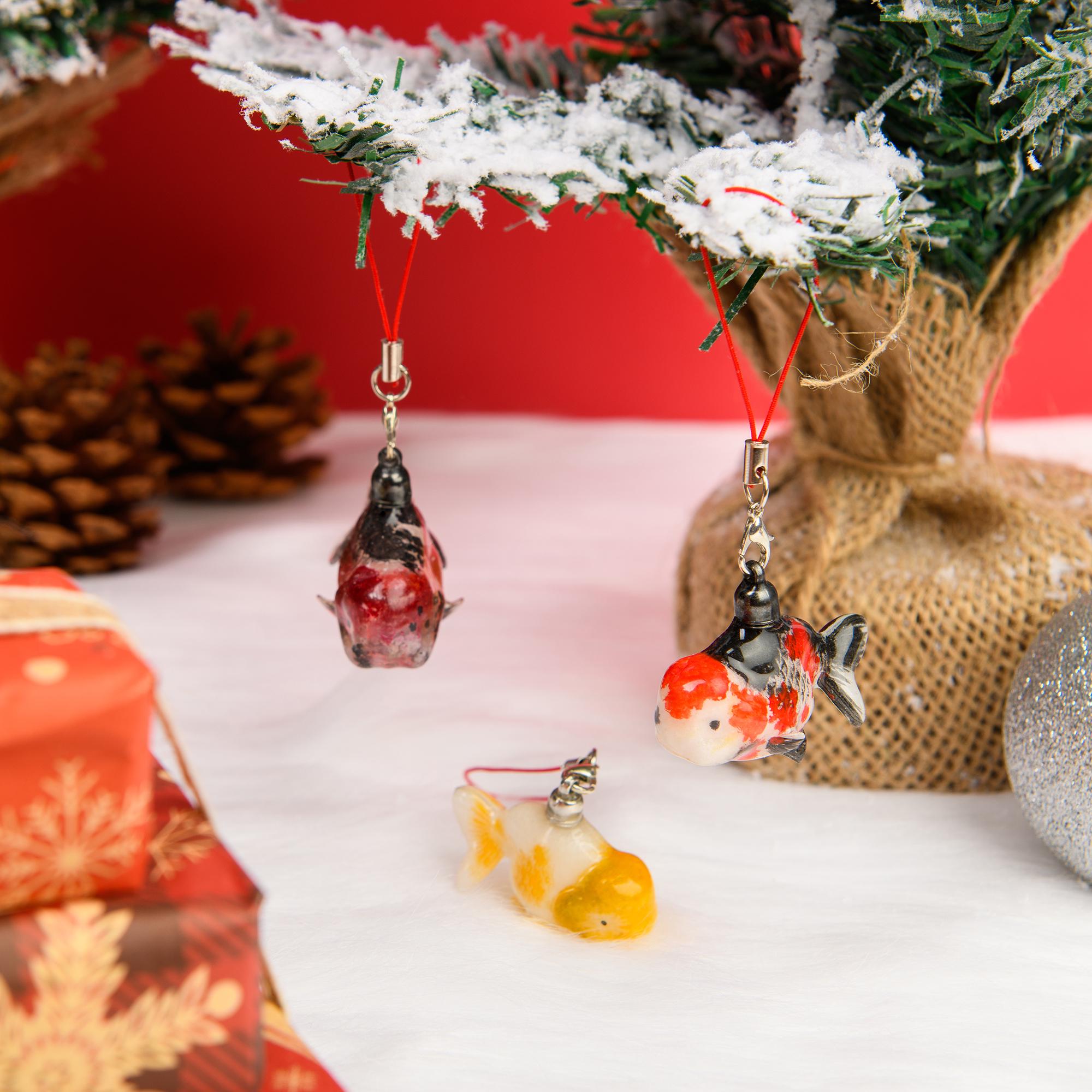 UNIQUE 3D Handmade Ranchu Goldfish Christmas Ornament - One-of-a-kind ...