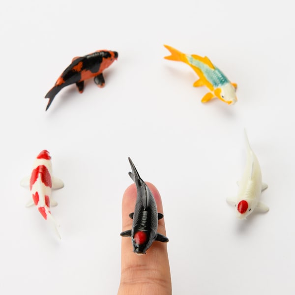 2 CM - Koi Fish Figure - [Ruby Collection] - Resin Figure - Collectibles & Décor