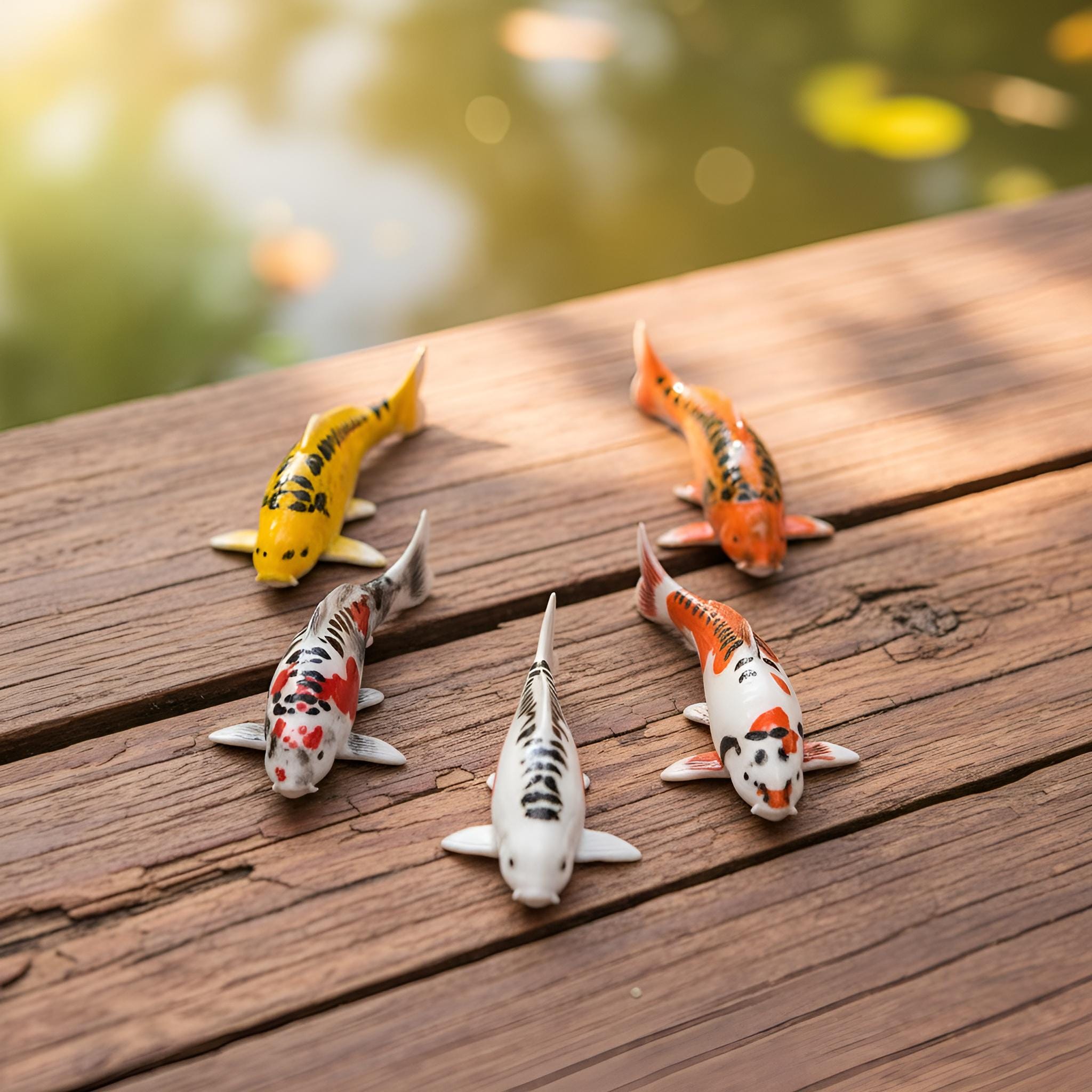 ハンドメイド　50cmアカメ フィギュア　レプリカ魚模型　未塗装　ガレージキット Dragon Scale Koi Resin Figurine – Hand-painted Mini Sculpture, 2