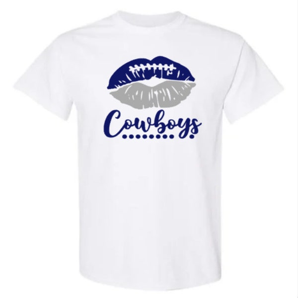 Dallas Cowboys Football Lips Cowboy’s Fan Sports Fan T-shirt