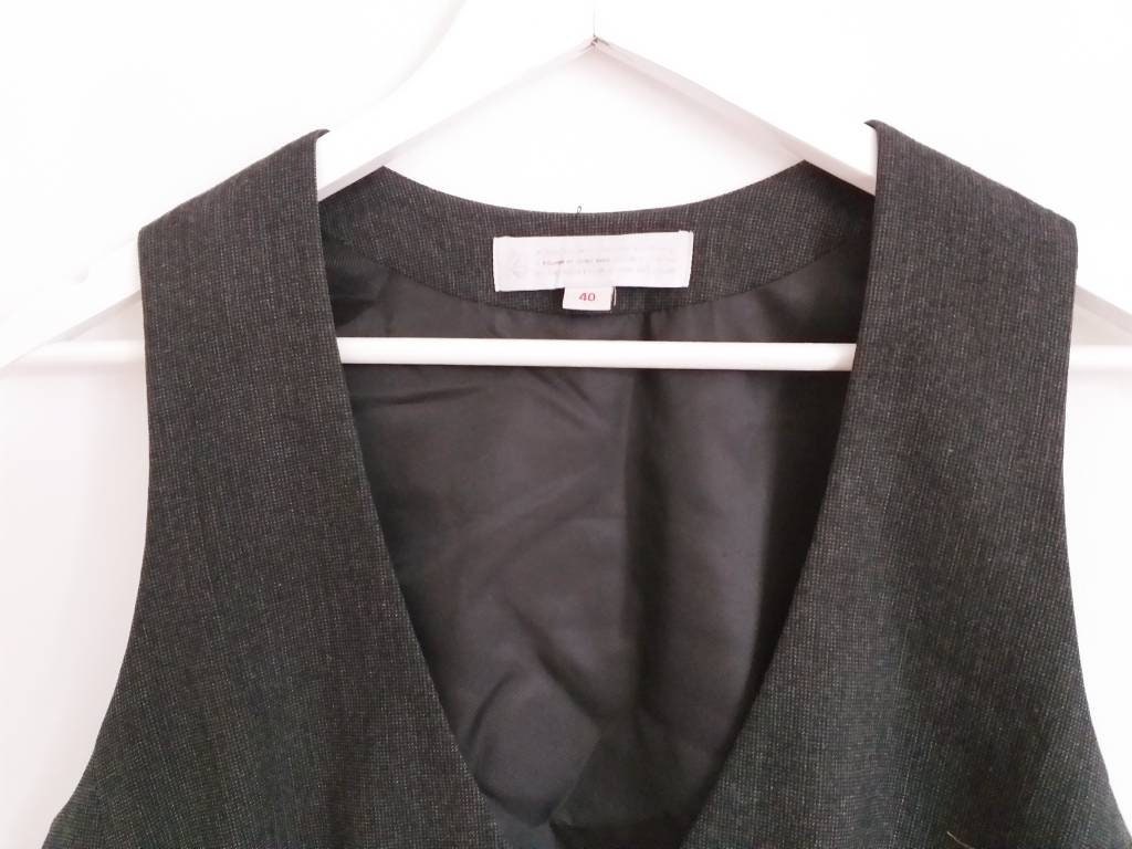 Black Costume Vest, Women's Suit Vest, Full Back Vest, Dancer's Costume