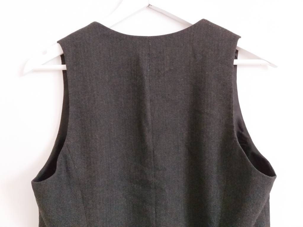 Black Costume Vest, Women's Suit Vest, Full Back Vest, Dancer's Costume