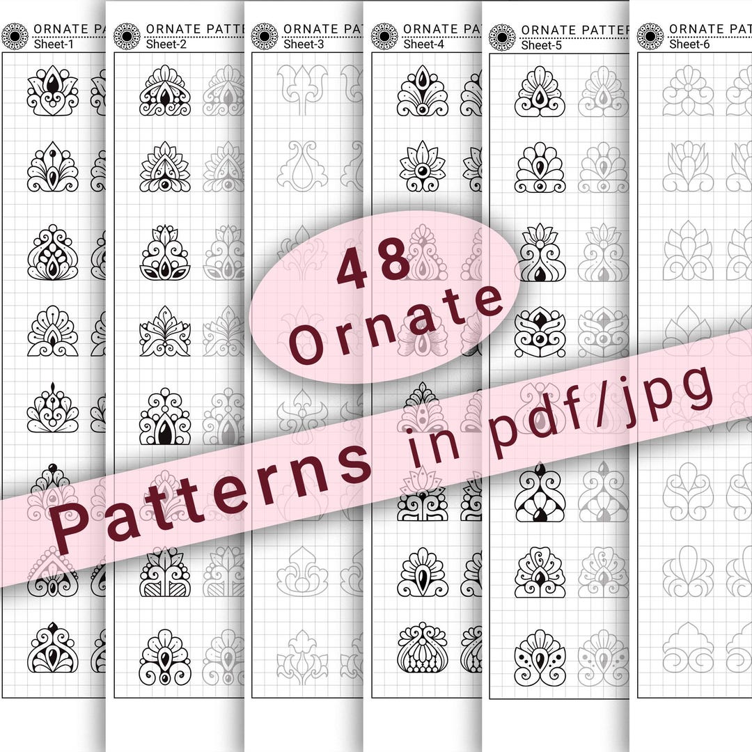 Simple Mandala Patterns.pdf Easy Basic Mandala Ornate Pattern Designs in PDF/JPG for Outline ...