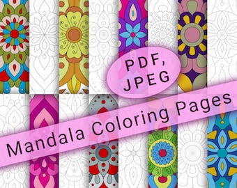 Mandalas para colorear: 15 diseños imprimibles para arteterapia (descarga digital)