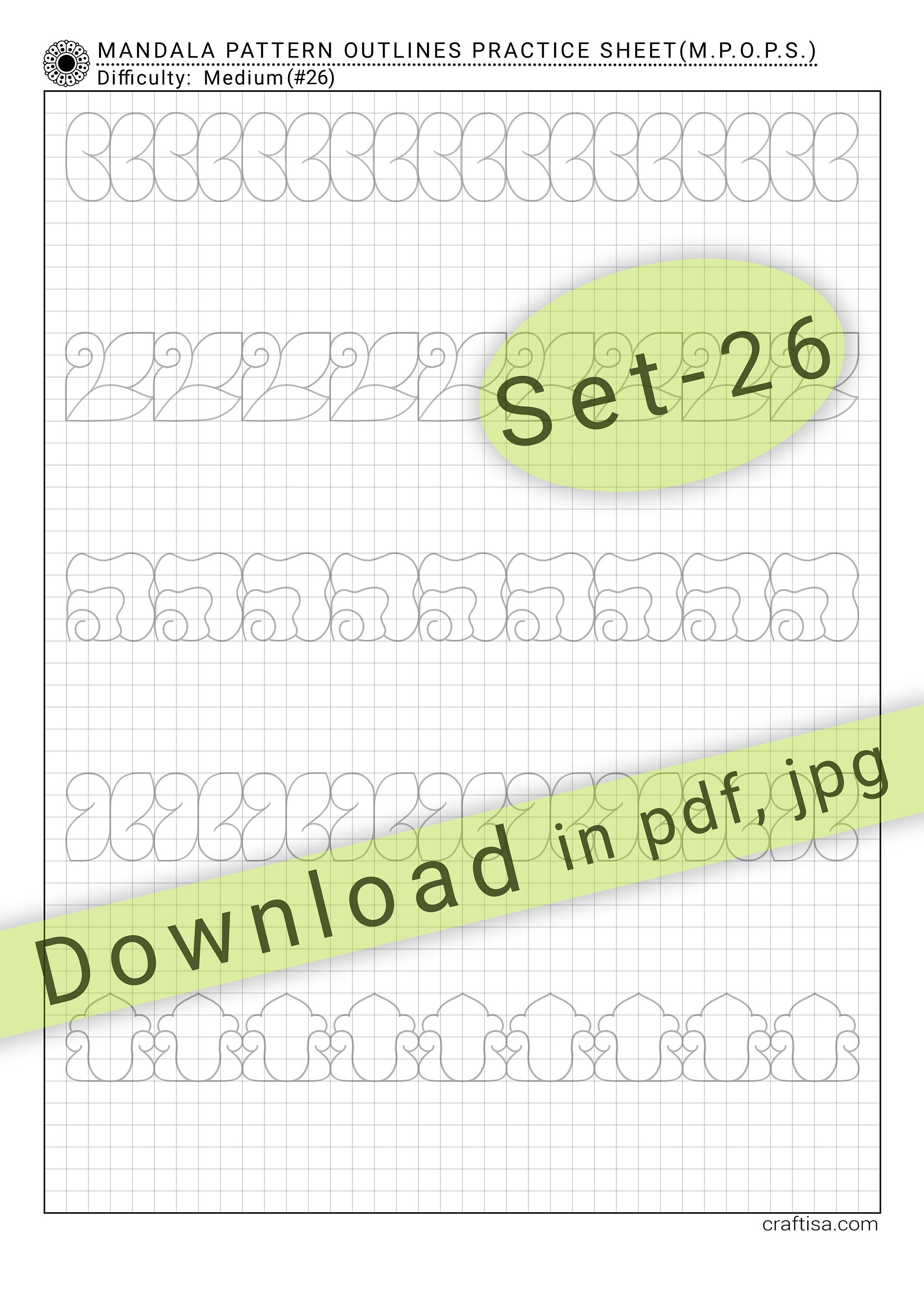 Mandala Info.pdf 8 Mandala Practice Sheets (set-26) in PDF/JPG for Mandala Practice and ...