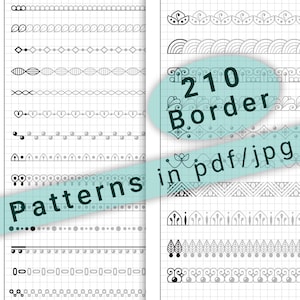 210 Easy Basic Border Patterns to Practice in PDF/JPG for Mandala ...