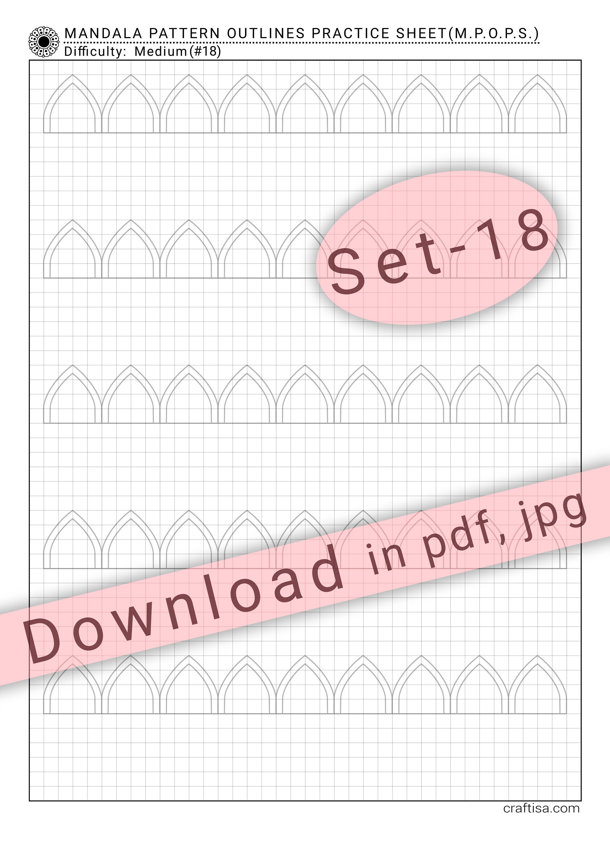 8 Mandala Practice Sheets set-18 in PDF/JPG for Mandala Practice and ...