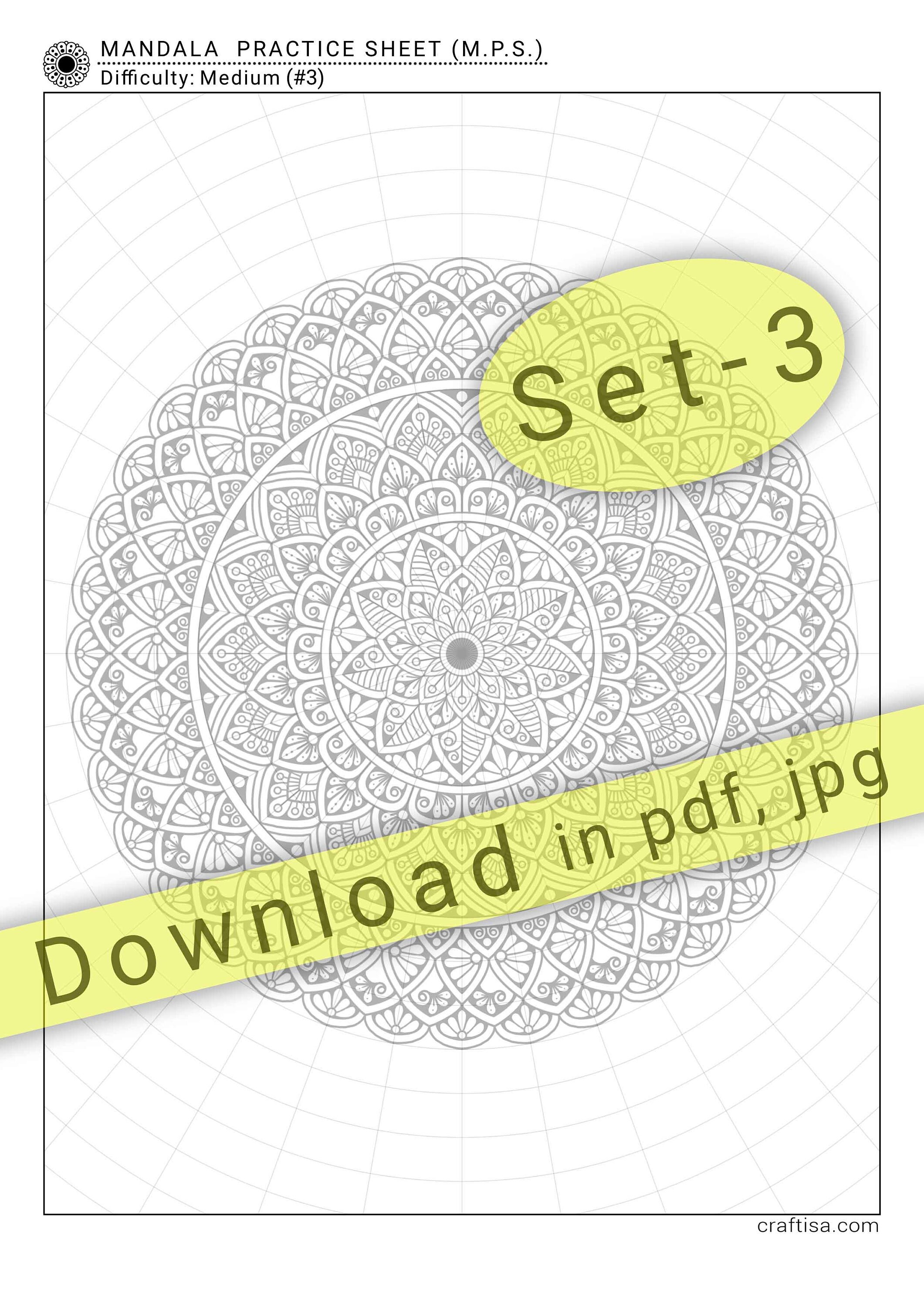 Mandala Info.pdf 8 Mandala Practice Sheets (set-3) in PDF/JPG for Mandala Practice and ...