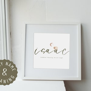 Isaac Biblical Name and Meaning Wall Print