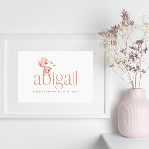 Abigail Biblical Name & Meaning Wall Print