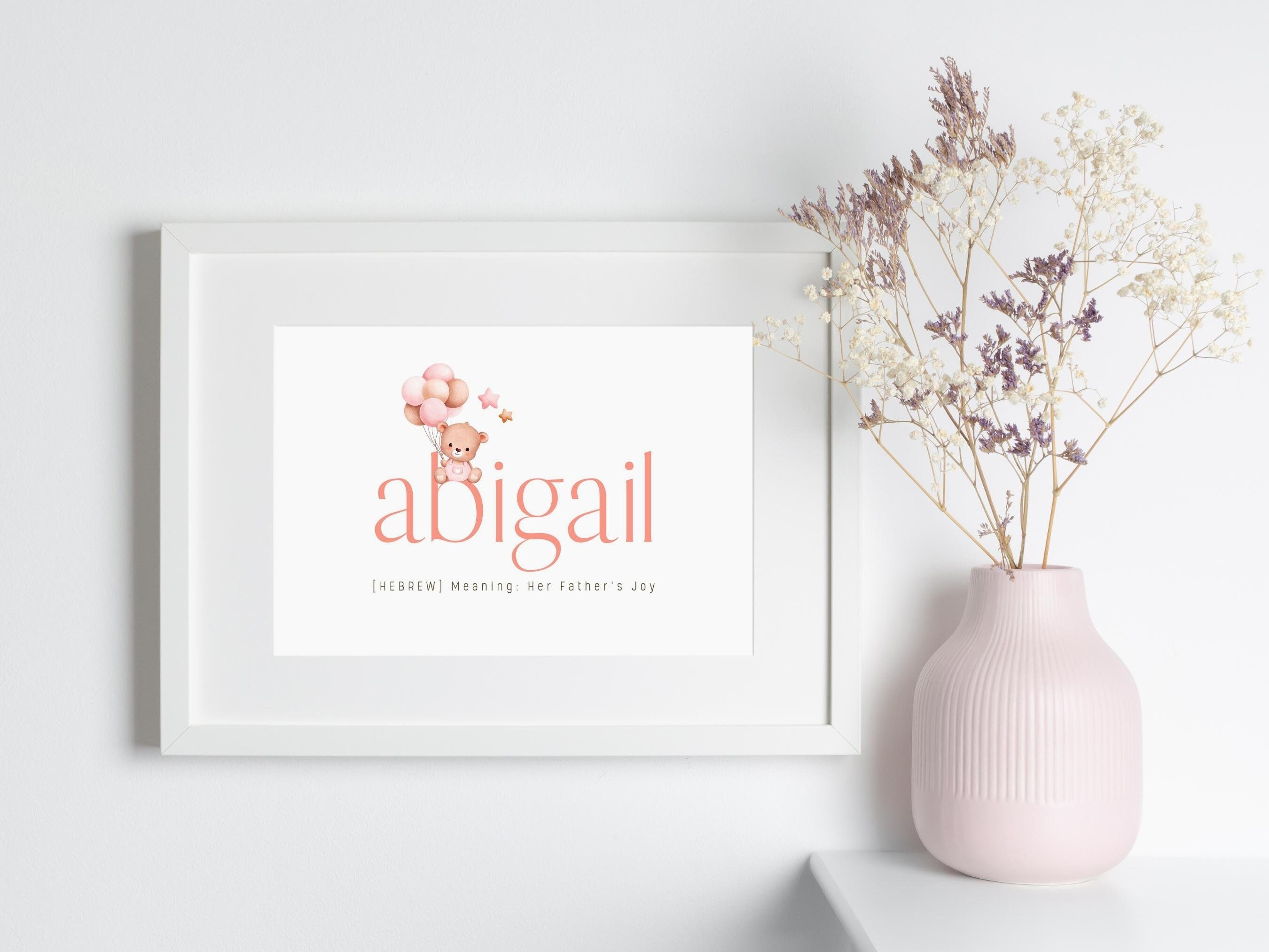Abigail Biblical Name & Meaning Wall Print - Etsy