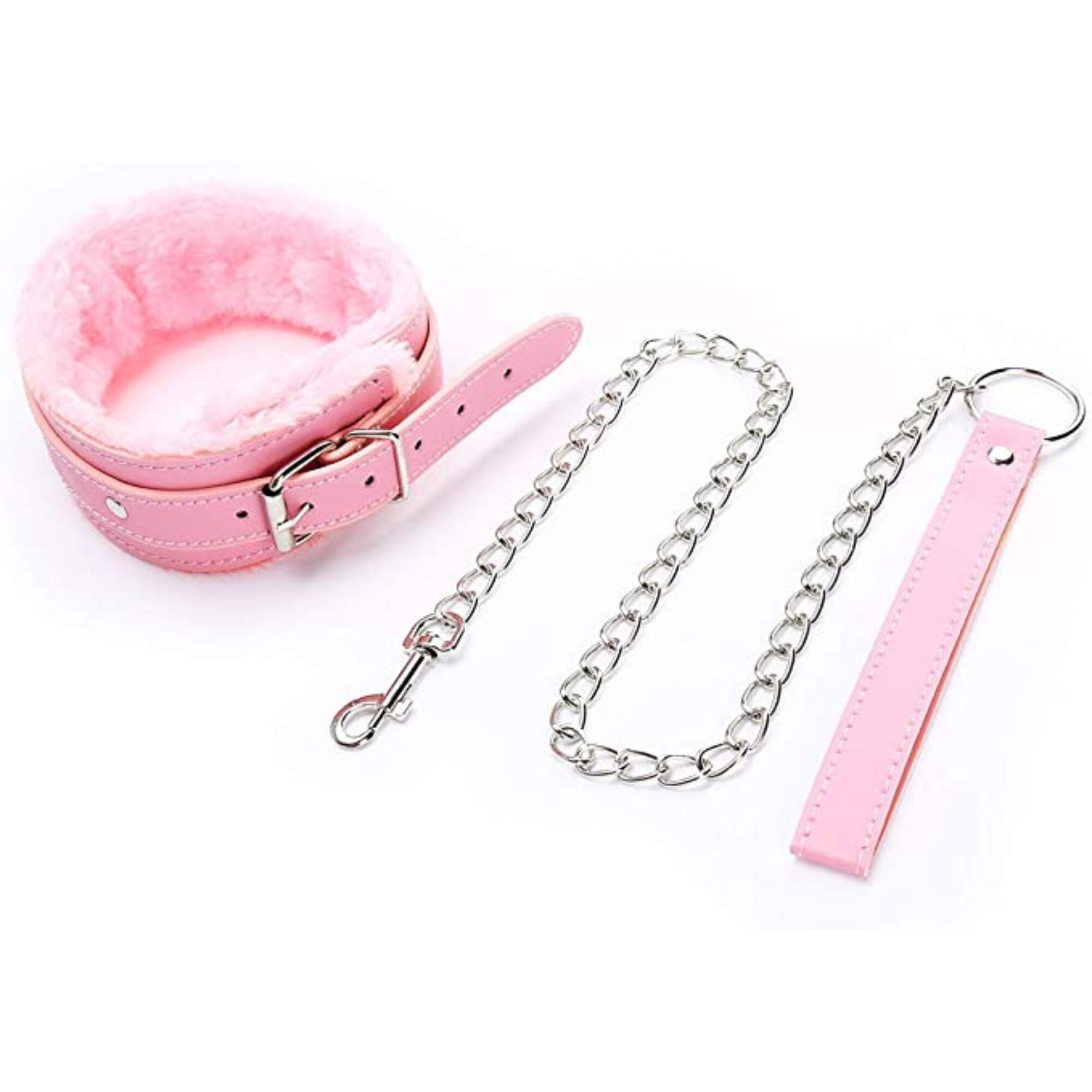 pink chain leash