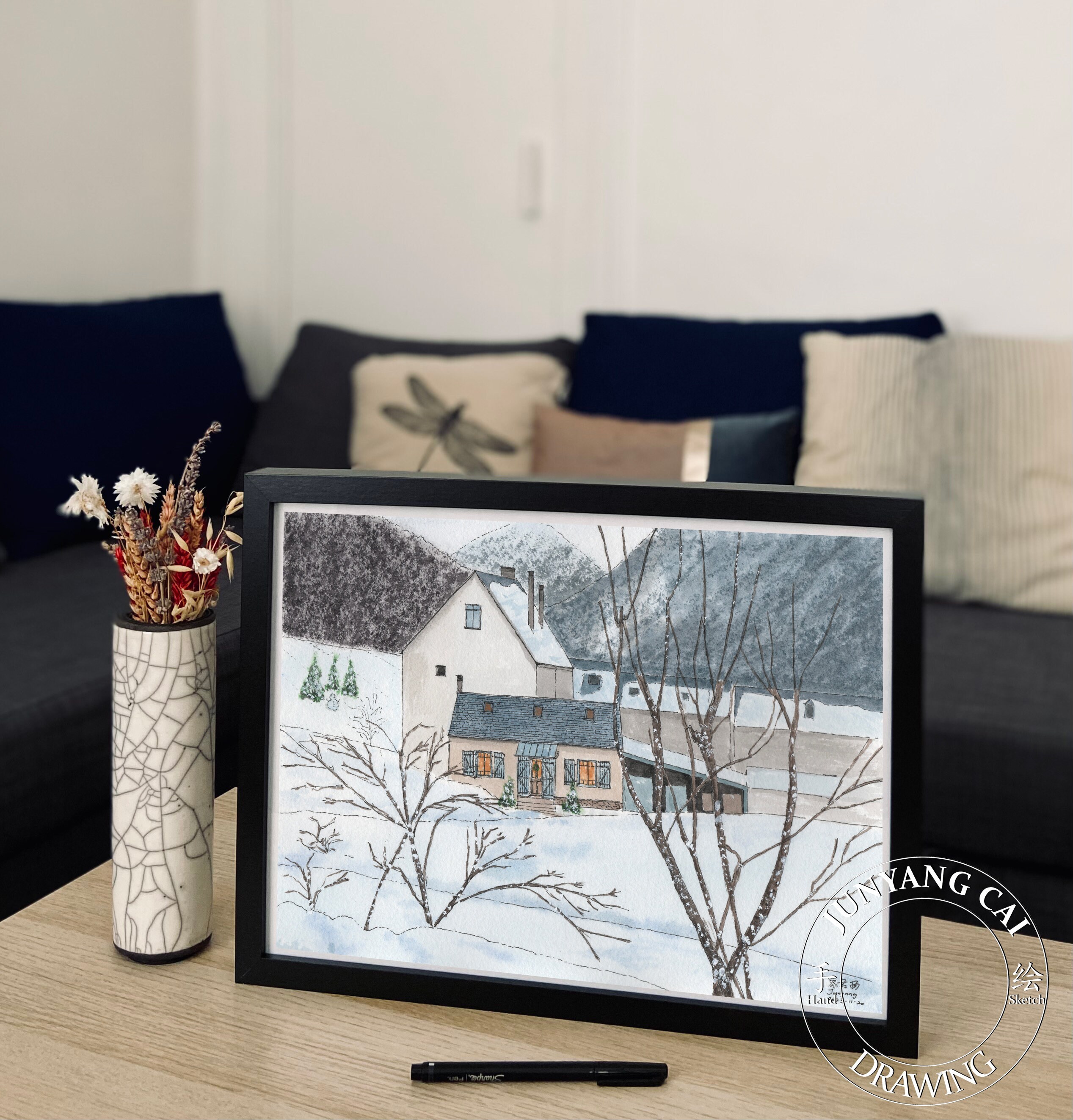 Watercolor Printable Art Watercolor Drawing Landscape Wall Art Decor