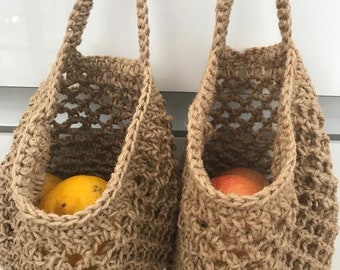 Jute hanging baskets