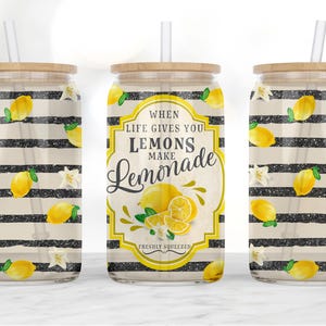 When Life Gives You...Iced Coffee Cups - 16oz with straw and gift box